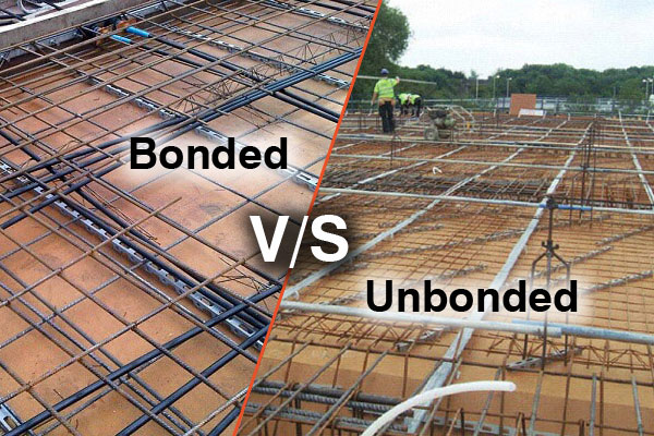 Differentia inter unbonded et religata Post-Tensioning System